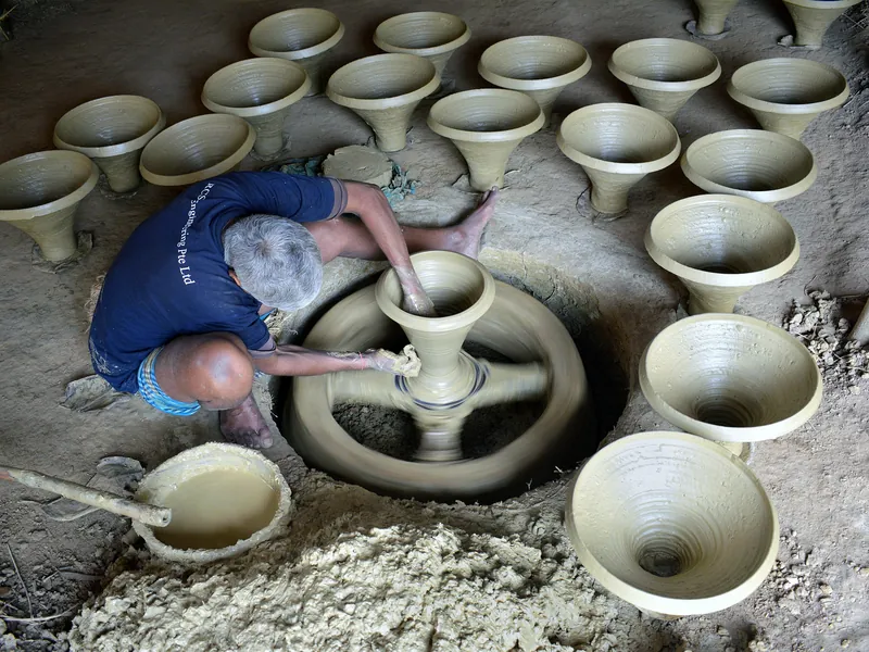 Pottery from a village workshop